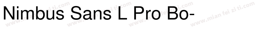 Nimbus Sans L Pro Bo字体转换